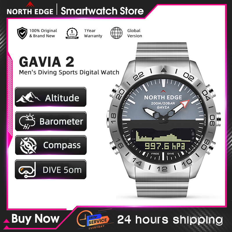 Smartwatch Army Watches For Men - NORTH EDGE メンズ ダイブウォッチ ミリタリー アーミー