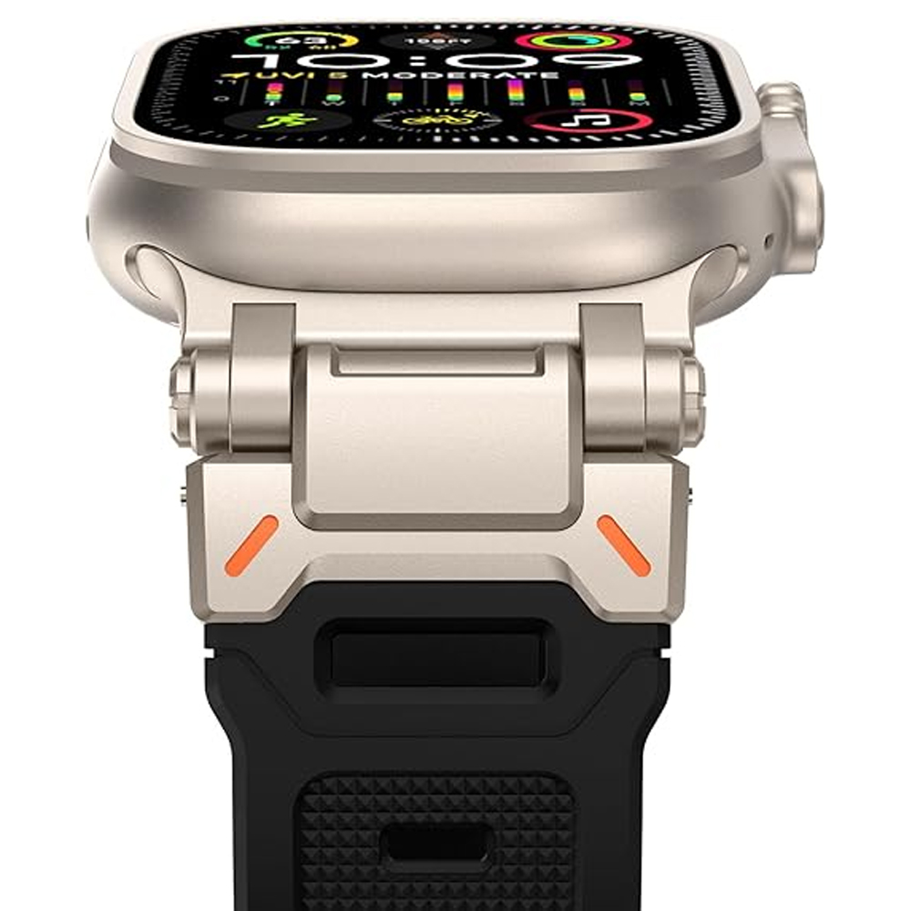 Smartwatch Rugged Watches For Men - Apple Watch用シリコンストラップ,超2バンド,頑丈な金属とゴムのブレスレット,iwatchシリーズ9 6 5 4 7