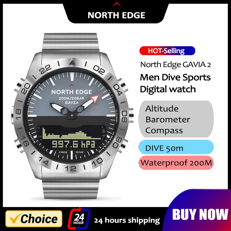 Smartwatch Army Watches For Men - NORTH EDGE メンズ ダイブウォッチ ミリタリー アーミー