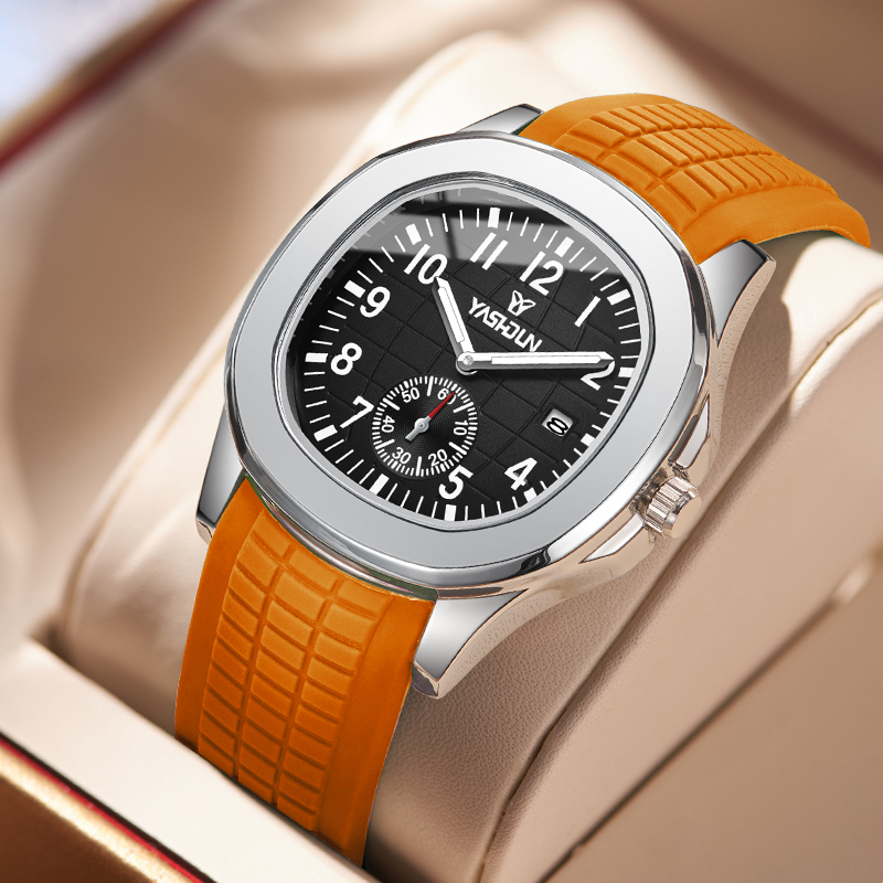 Smartwatch Sports Watches For Men - ブランドスポーツメンズ腕時計ビジネス防水男性時計発光シリコンバンド日付スクエアクォーツ男性腕時計リロイ Hombre
