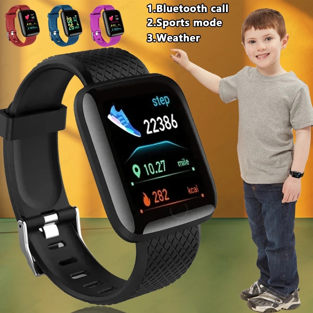 Smartwatch Watches For Girls - 2024 新多機能スマートウォッチ子供男性女性メッセージリマインド音楽制御スポーツステップカロリー 116 スマートウォッチ目覚まし時計
