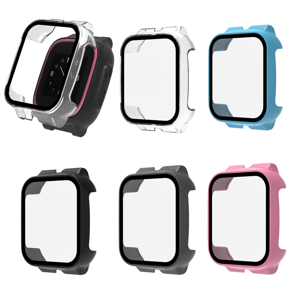 Smartwatch Watches For Kids - ハードエッジシェルフルスクリーンガラスプロテクターフィルムフレームケース Xplora X5 プレイチャイルドスマートウォッチ保護カバーアクセサリー