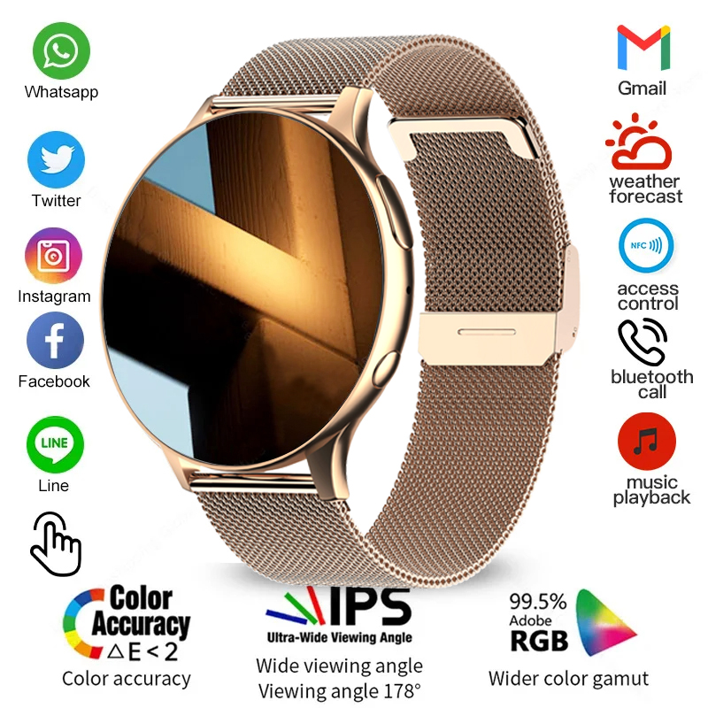 Watches Ladies Smartwatch - 2026 女性 Bluetooth 通話スマートウォッチ心拍数血圧モニタースマートウォッチ IP67 防水男性スマートウォッチ