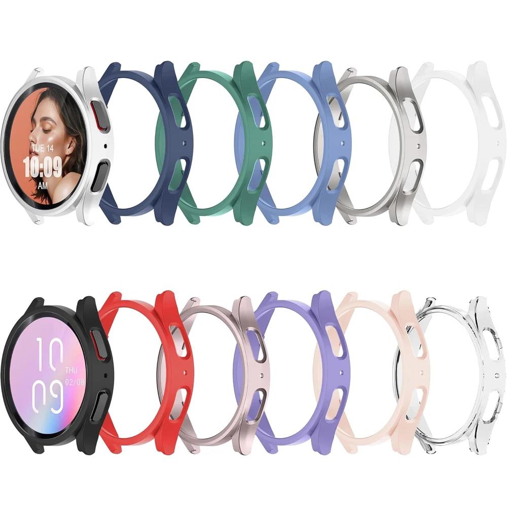 Smartwatch Watches For Girls - サムスンギャラクシーウォッチ7用保護ハードバンパーケース,40mm, 44mmアクセサリー,PCフレーム