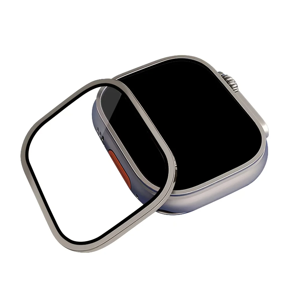 Smartwatch Watches For Mens - 強化ガラスフィルム Apple Watch ウルトラ 49 ミリメートルチタン合金フレームアンチスクラッチフィルムシリーズウルトラ