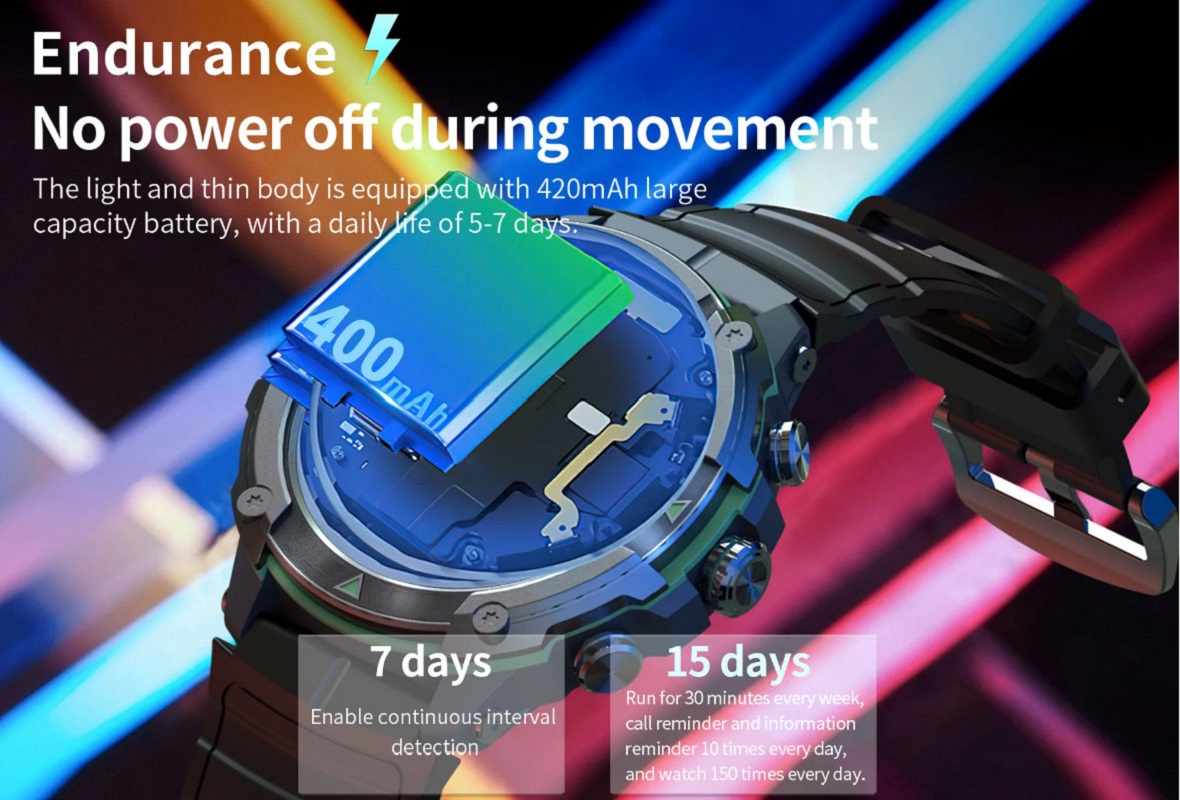 防水スポーツスマートウォッチ,1.43 amoledディスプ - Watch Vs Smartwatch のレビューと価格