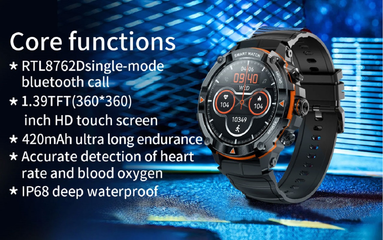 防水スポーツスマートウォッチ,1.43 amoledディスプ - Watch Vs Smartwatch のレビューと価格