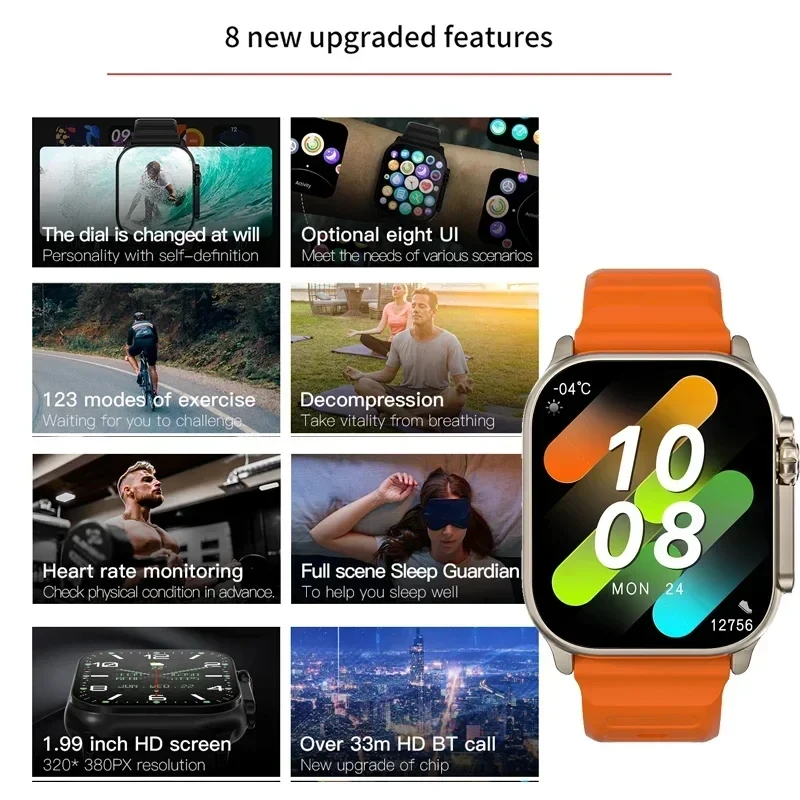 新型腕時計 T10 ウルトラ スマートウォッチ 49mm 2 - Smartwatch New Watches For Women のレビューと価格
