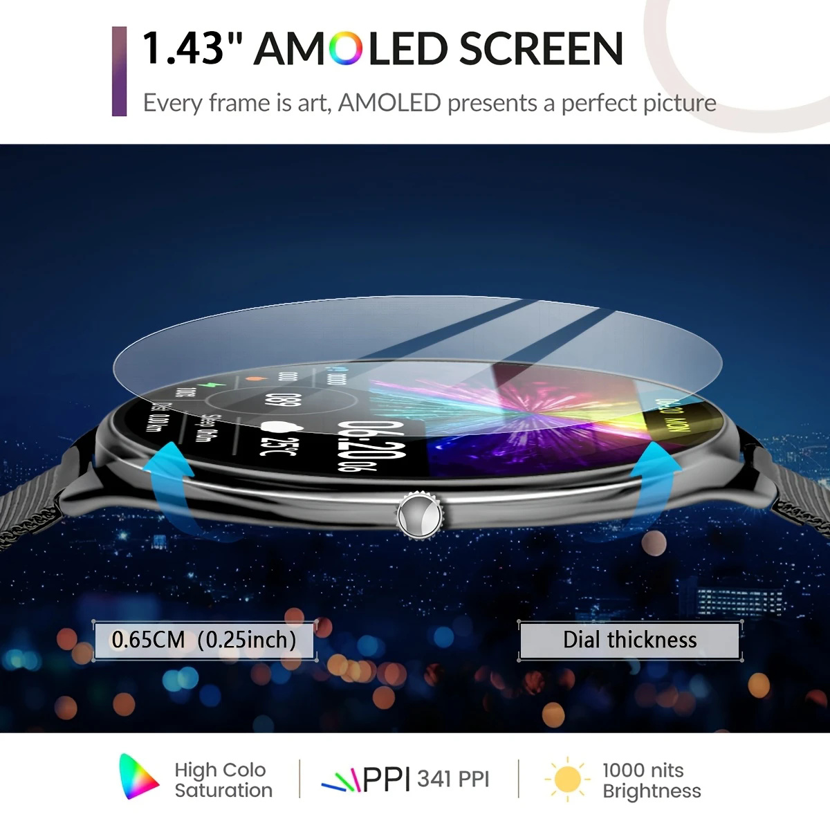 2026 新超薄型スマートウォッチ男性 1.43 インチ A - Watches Ladies Smartwatch のレビューと価格