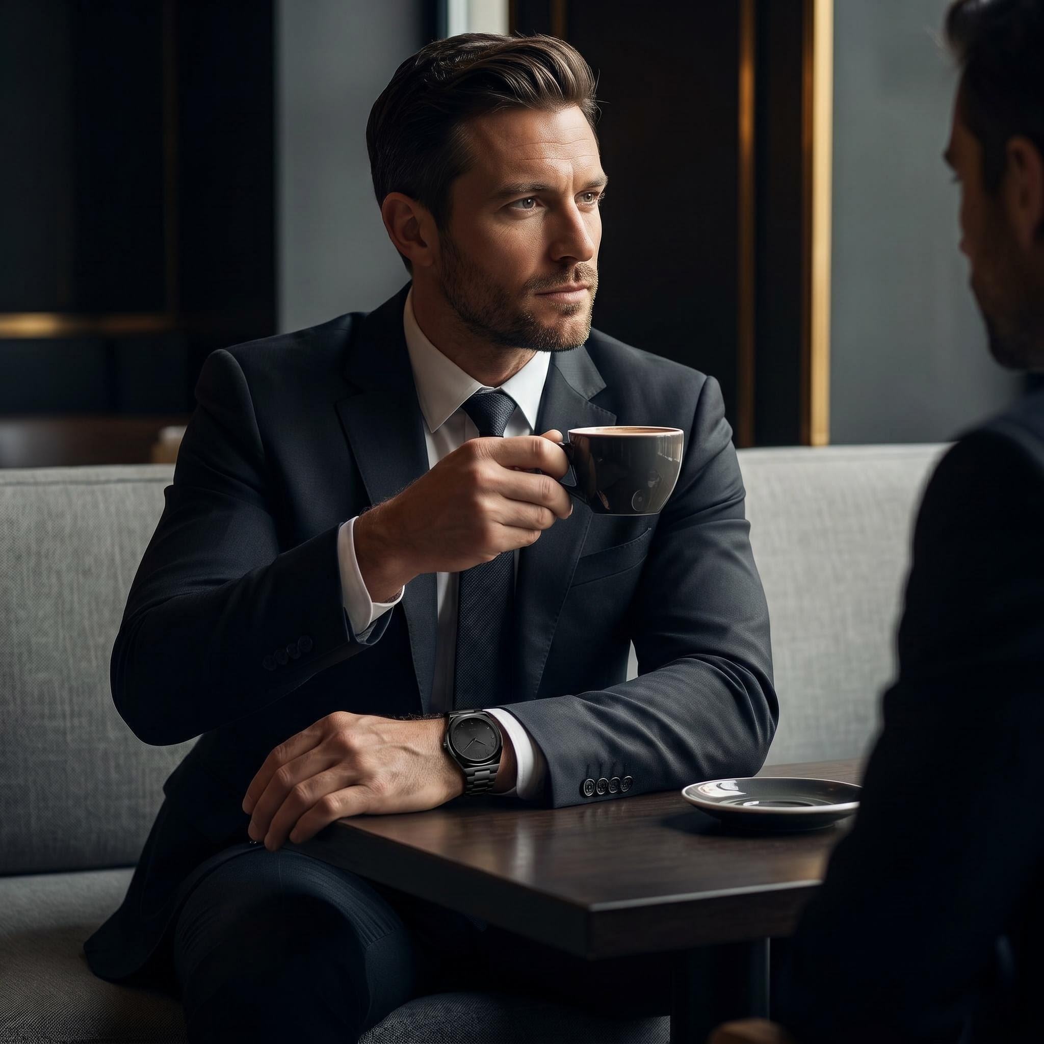 洗練されたプロフェッショナルな印象を与える、オールブラックの - Smartwatch Watches Birthday Gift For Men のレビューと価格