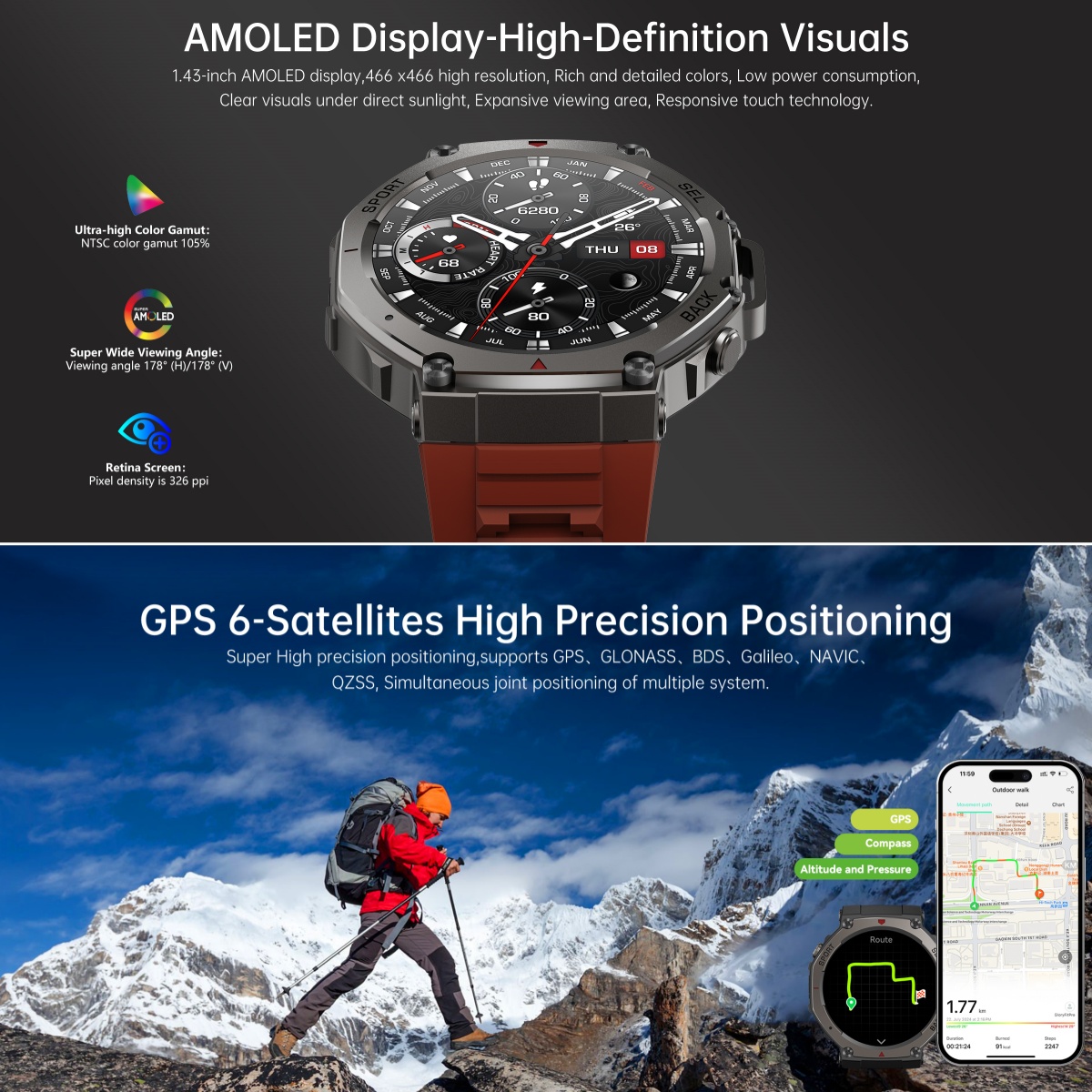 男性用スマートミリタリーウォッチ,Bluetooth通話,G - Watch Vs Smartwatch のレビューと価格