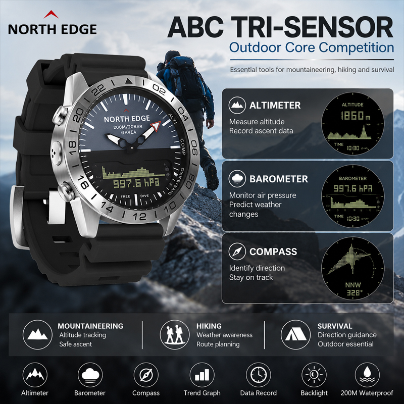 NORTH EDGE メンズ ダイブウォッチ ミリタリー ア - Smartwatch Army Watches For Men のレビューと価格