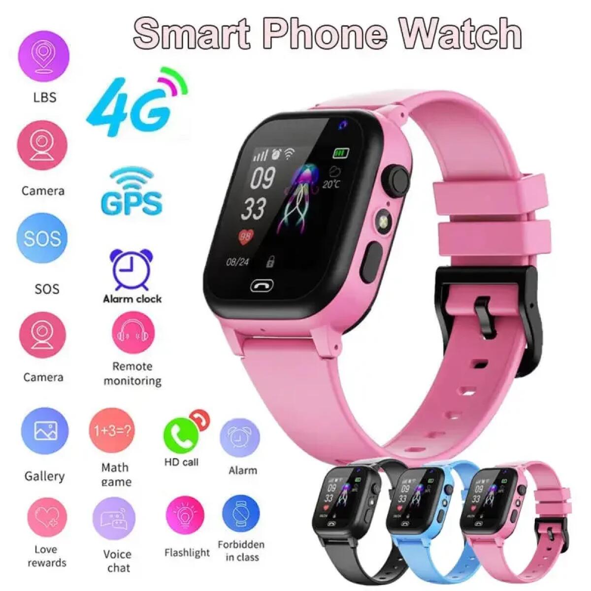 キッズスマートウォッチ 4 グラム多機能防水 SOS GPS - Smartwatch Digital Watches For Kids のレビューと価格