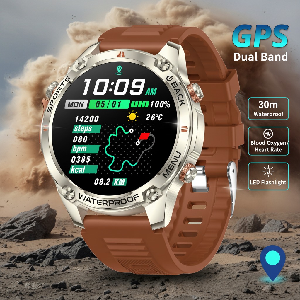 VWAR新型GPSスマートウォッチ メンズ 1.43インチ  - Watch Vs Smartwatch のレビューと価格