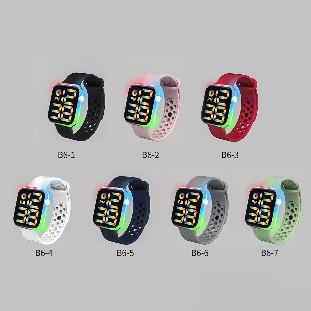 子供用スマート電子時計 LED カラフルな光るタッチスクリー - Smartwatch Watches For Girls のレビューと価格