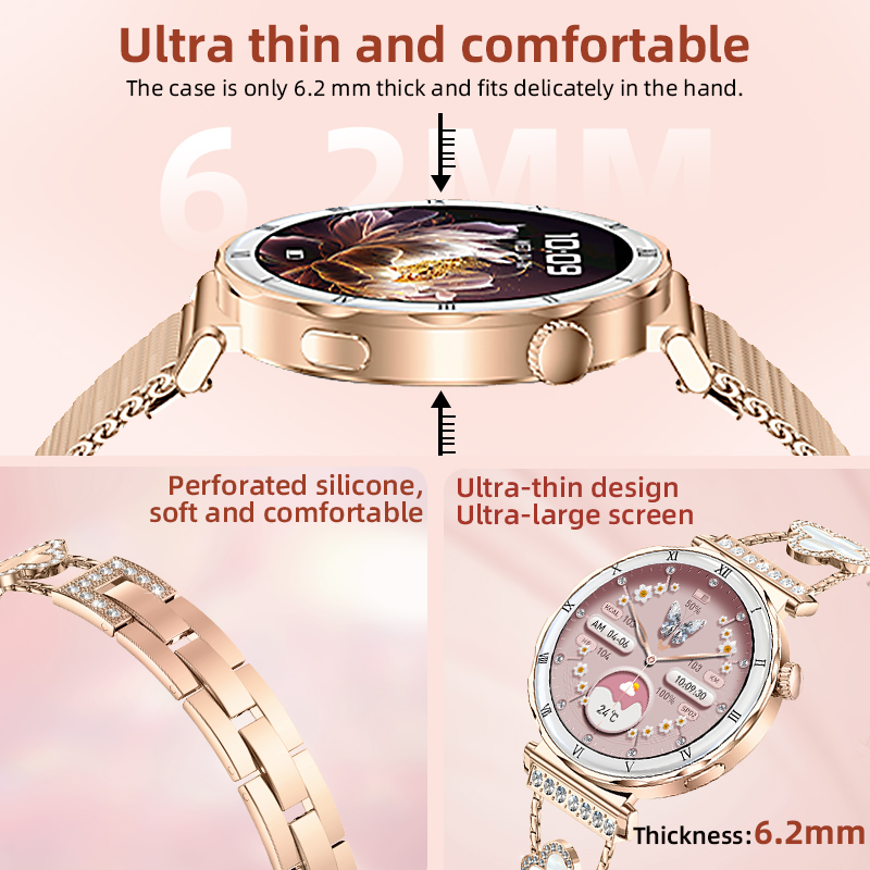 LIGE 新型女性用スマートウォッチ 1.19インチ AMO - Smartwatch New Watches For Women のレビューと価格