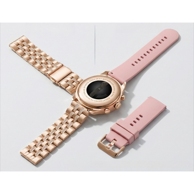 GEN9ダイヤモンド装飾レディーススマートウォッチ ローズゴ - Watches Ladies Smartwatch のレビューと価格