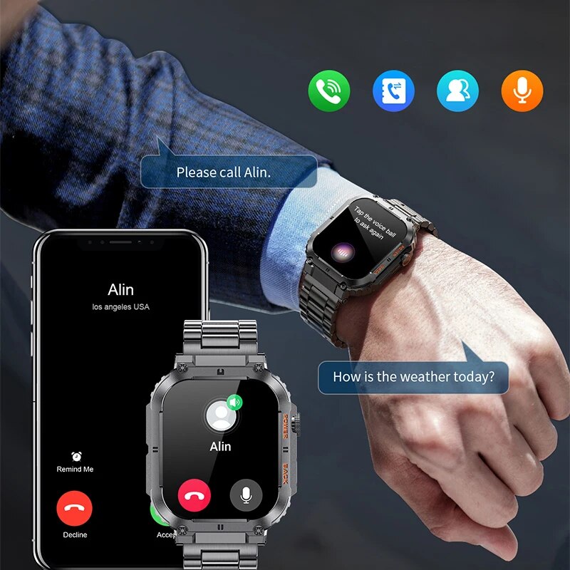 Lige-男性用アウトドアスポーツフィットネススマートウォッ - Smartwatch Watches For Mens のレビューと価格