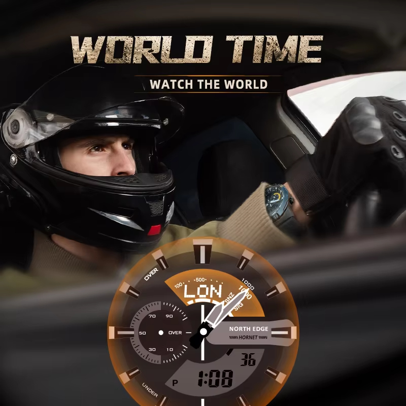 NORTH EDGE メンズ スマートウォッチ 世界時間表示 - Smartwatch Army Watches For Men のレビューと価格