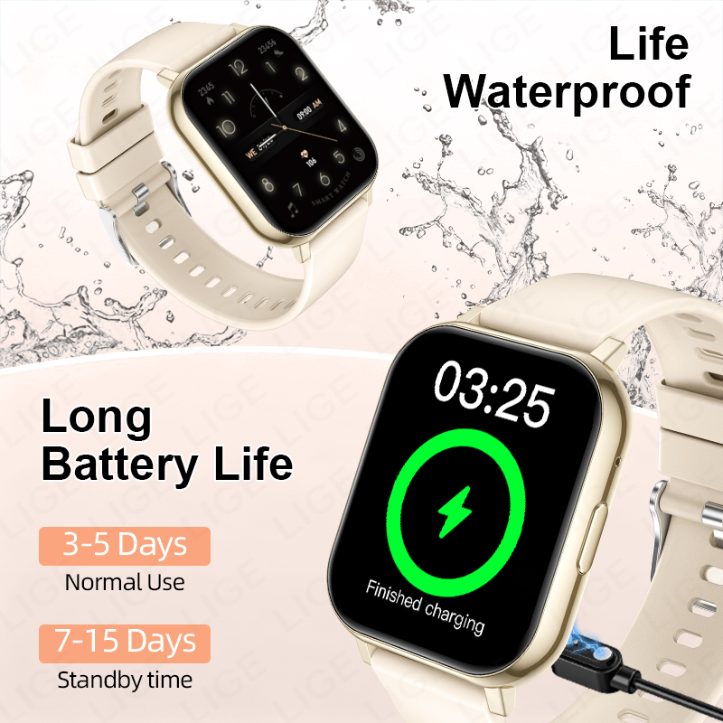LIGE 新しい 1.83 インチ HD スマートウォッチ女 - Smartwatch New Watches For Women のレビューと価格