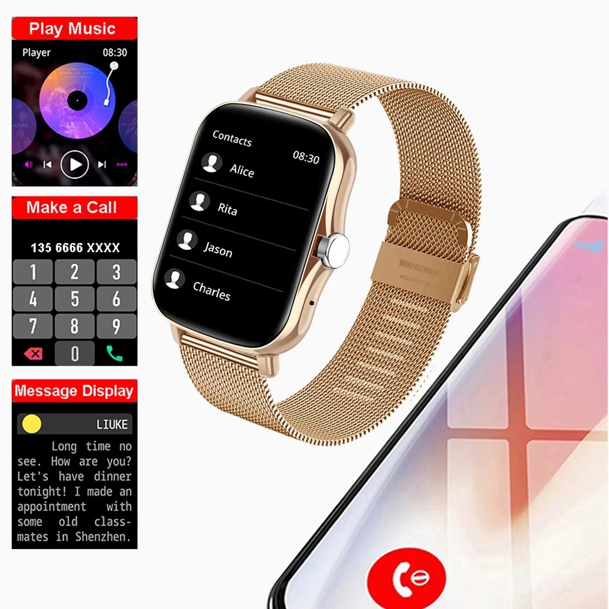 2026年新型多機能スマートウォッチ 男女兼用 Blueto - Smartwatch Watches For Girls のレビューと価格
