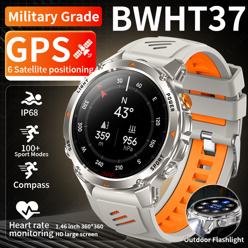 LIGE 頑丈な GPS 追跡スマートウォッチ男性 LED  - Smartwatch Sports Watches For Men のレビューと価格