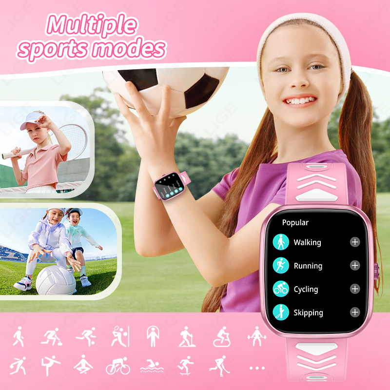 LIGE 新型1.75インチBluetooth通話対応防水ス - Smartwatch Digital Watches For Kid Boy With Alarm のレビューと価格