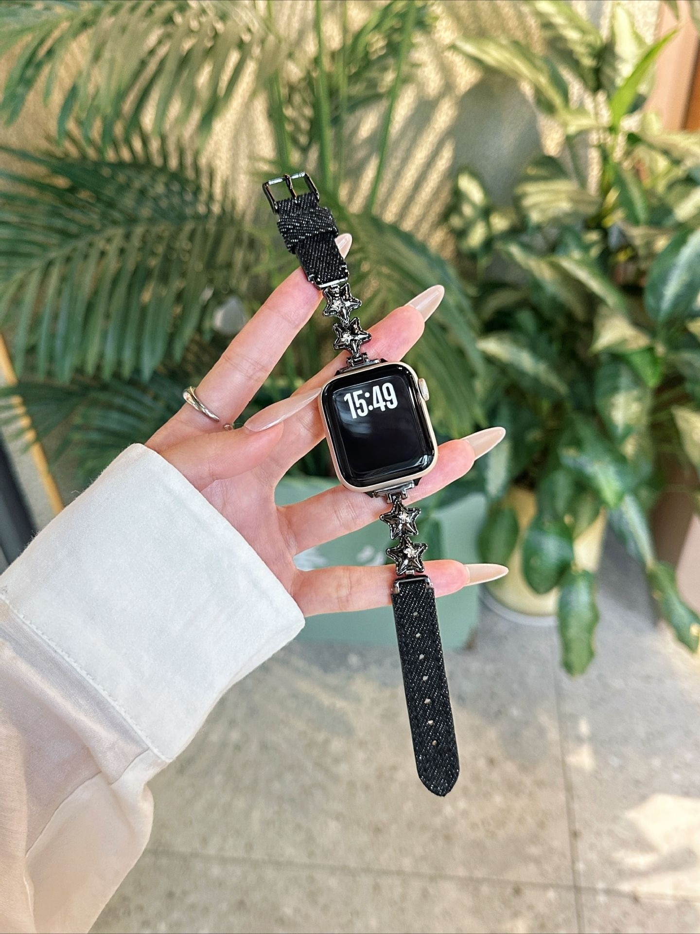 ブリングスター クリスタルデニム ブレスレットストラップ サ - Smartwatch Stylish Watches For Women のレビューと価格