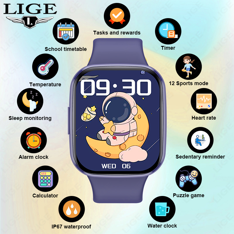 Lige 子供スマートウォッチ女性フィットネススマートウォッ - Smartwatch Digital Watches For Girls のレビューと価格