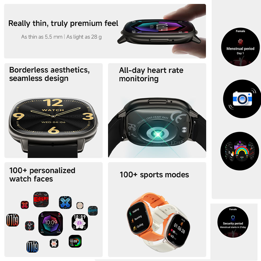 HD17 AIR AMOLEDファッションスマートウォッチ  - Smartwatch Stylish Watches For Women のレビューと価格