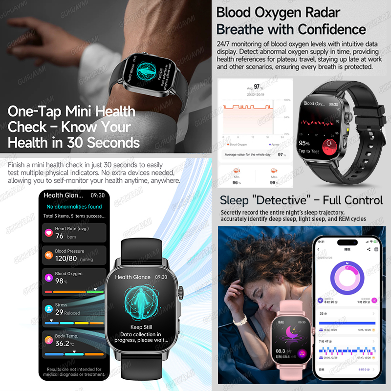 2026年新型ヘルススマートウォッチ、精密測定ECG+PPG - Smartwatch New Watches For Women のレビューと価格