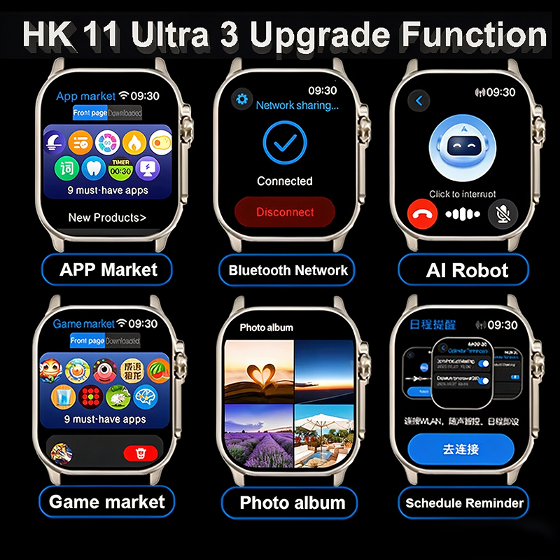 新作メンズ腕時計 HK11 ULTRA3 スマートウォッチ  - Smartwatch New Watches For Women のレビューと価格