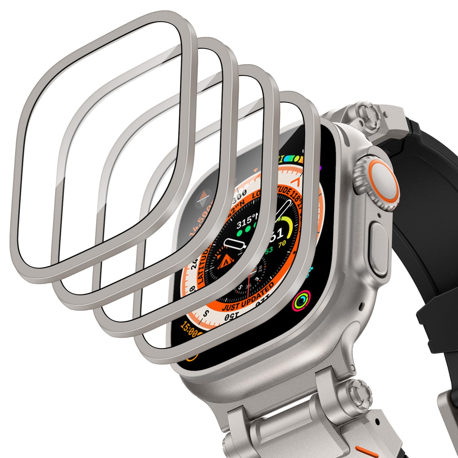 アルミニウム合金ケース + 強化ガラス Apple Watc - Smartwatch Watches For Mens のレビューと価格
