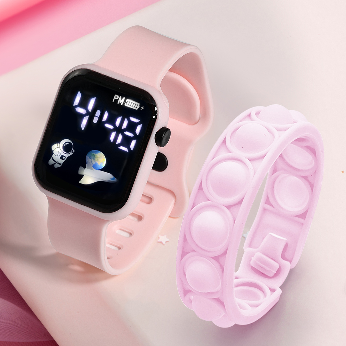 子供用電子スポーツウォッチ,シンプルでファッショナブルなブレ - Smartwatch Watches For Girls のレビューと価格